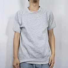 画像2: 80's SOFFE USA製 無地半袖ラグランスウェット L (2)