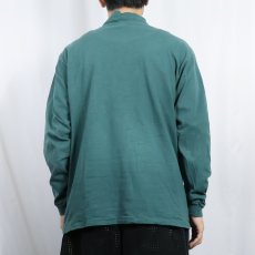 画像3: 90's KEY ELEMENTS USA製 モックネック 無地ポケットロンT M (3)