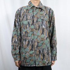 画像2: 80's Ideal USA製 リアルツリーカモ柄 ヘビーネルシャツ (2)
