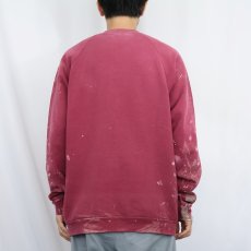 画像3: FRUIT OF THE LOOM ペンキペイント ロゴプリントラグランスウェット L (3)