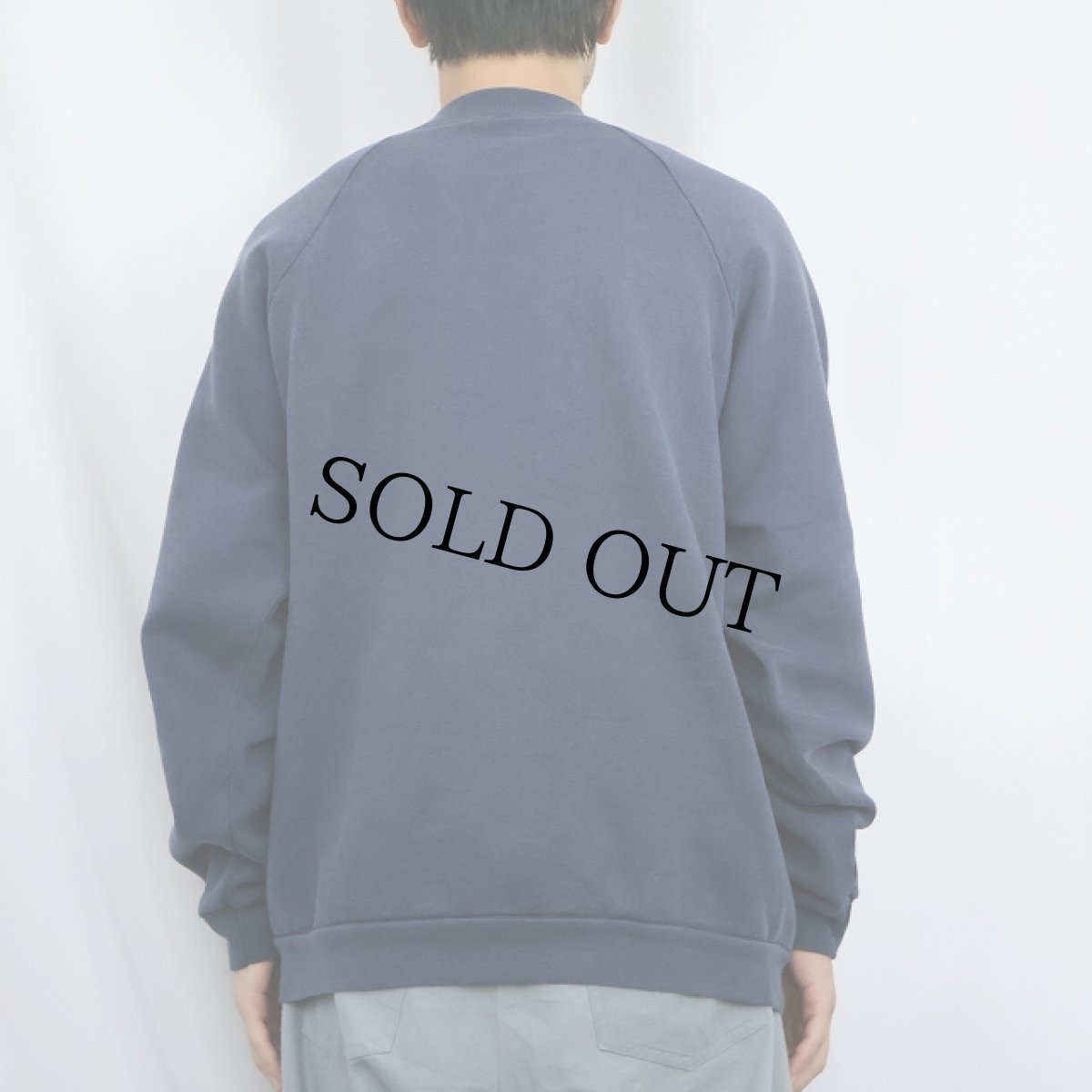 画像3: FRUIT OF THE LOOM ロゴプリントラグランスウェット NAVY L (3)