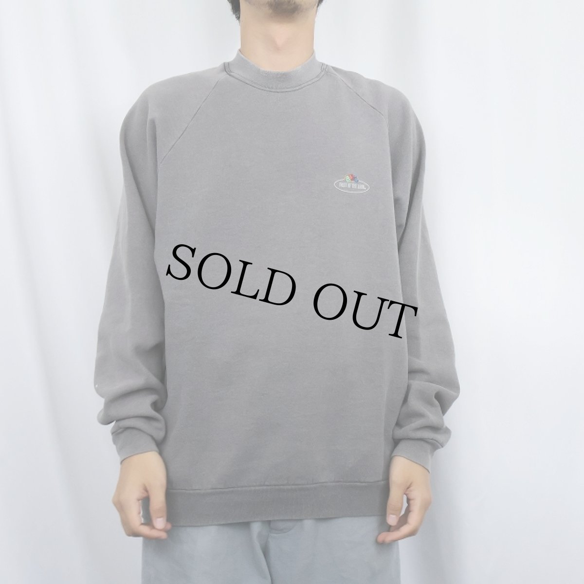 画像2: FRUIT OF THE LOOM ロゴプリントラグランスウェット XL (2)