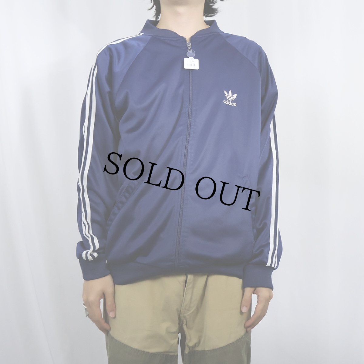 画像2: 【SALE】  80's adidas トラックジャケット NAVY (2)