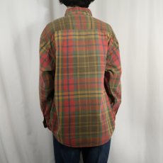 画像3: 90's GAP チェック柄 ボタンダウン ヘビーネルシャツ XL (3)