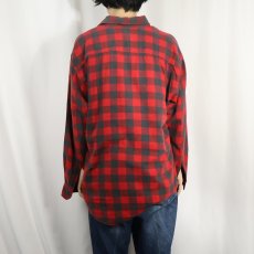 画像3: 80's GAP バッファローチェック柄 ライトネルシャツ L (3)