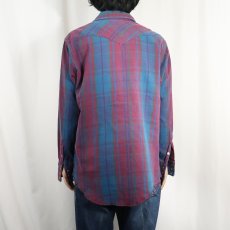 画像3: 80's Wrangler チェック柄 ヘビーネルウエスタンシャツ SIZE16 1/2-34 (3)