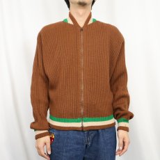 画像3: 〜60's リバーシブル ウールニットジップジャケット (3)
