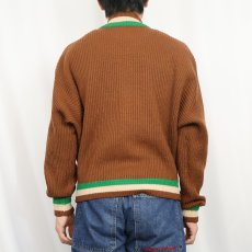 画像4: 〜60's リバーシブル ウールニットジップジャケット (4)