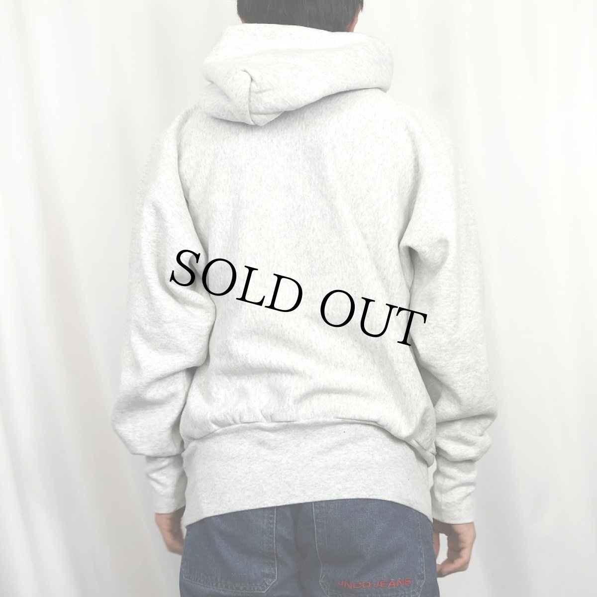 画像3: 90's USA製 REVERSE WEAVE TYPE "NAVY" プリントスウェットフーディー XS (3)