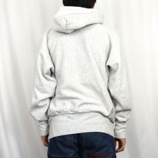 画像3: 90's USA製 REVERSE WEAVE TYPE "NAVY" プリントスウェットフーディー XS (3)