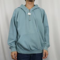 画像2: 90's GAP ハーフジップ スウェットフーディー L (2)