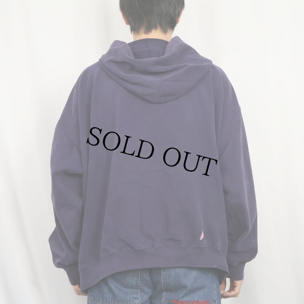 画像3: 90's GAP ハーフジップ スウェットフーディー NAVY XL (3)