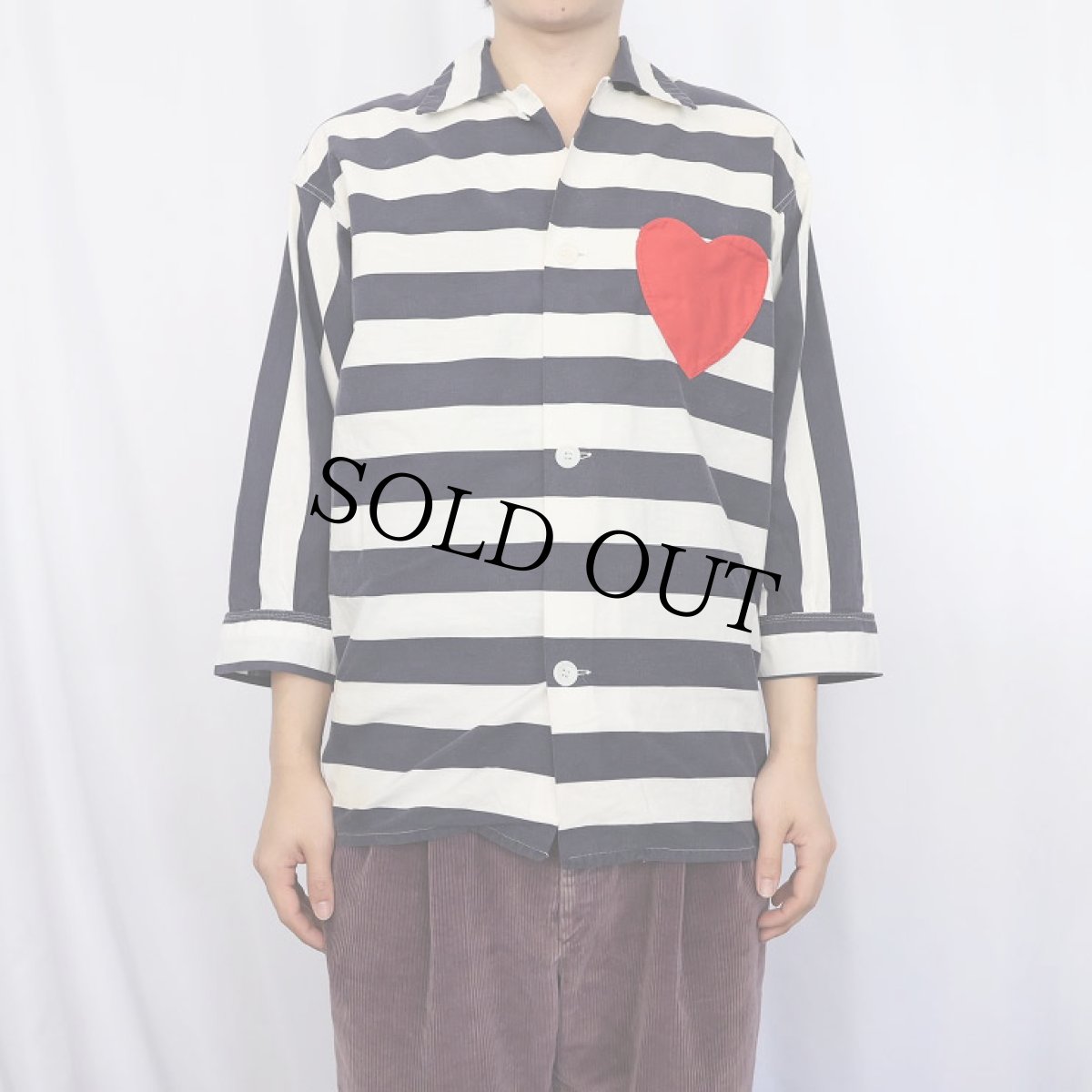 画像2: 60's B.V.D 囚人コスチュームシャツ/イージーパンツ SETUP (2)