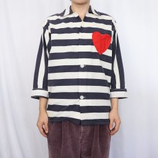 画像2: 60's B.V.D 囚人コスチュームシャツ/イージーパンツ SETUP (2)