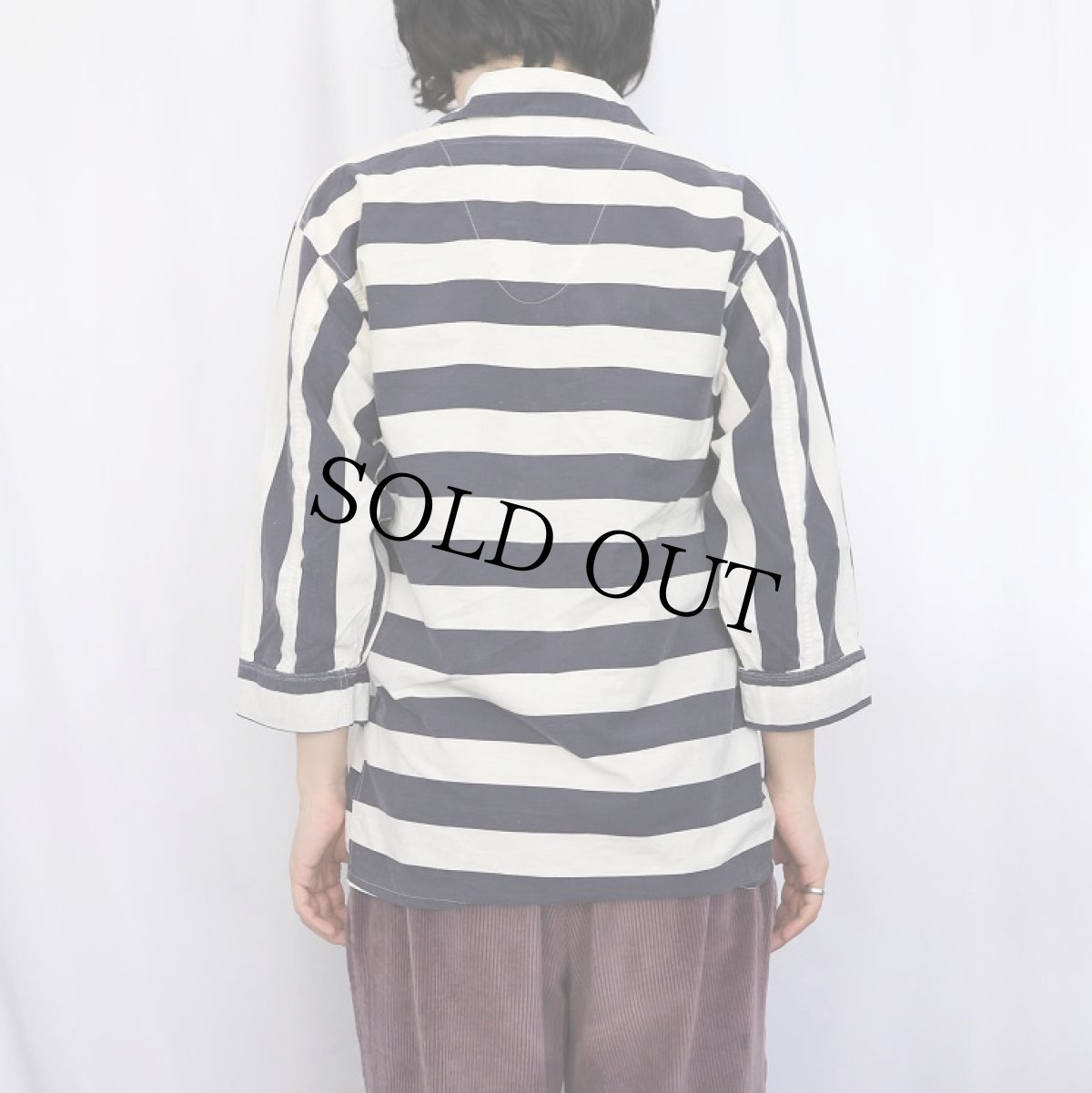 画像3: 60's B.V.D 囚人コスチュームシャツ/イージーパンツ SETUP (3)