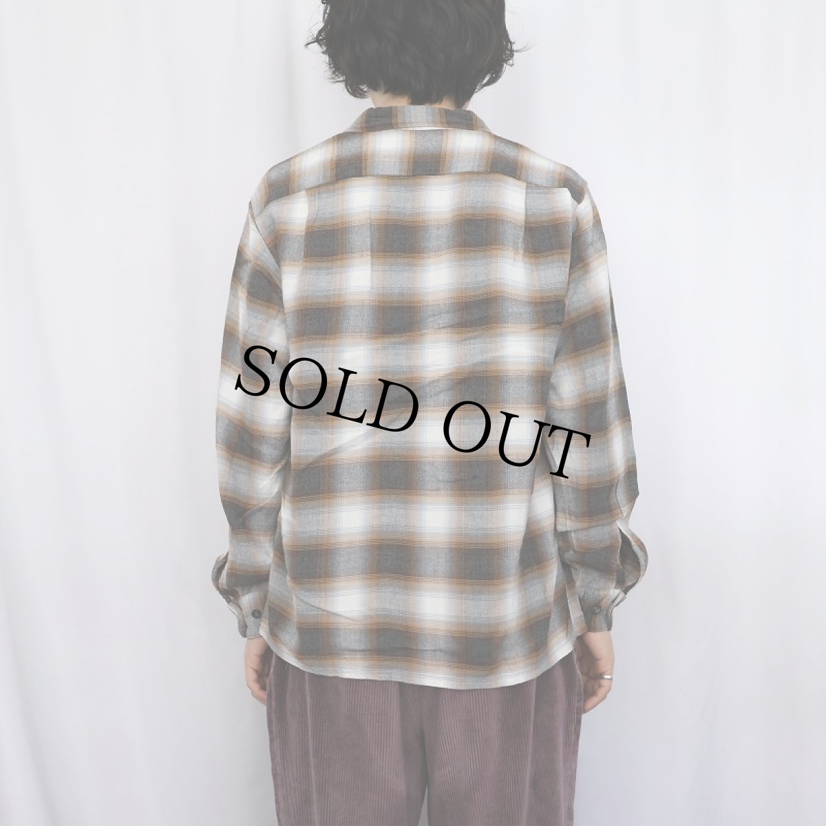 画像3: 60's Wolinetta by Mac Taggart オンブレーチェック柄 レーヨンシャツ M (3)