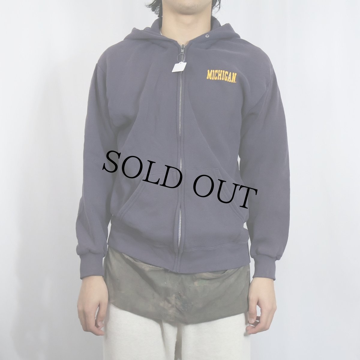 画像2: Lee "MICHIGAN" プリントスウェットジップパーカー NAVY M (2)