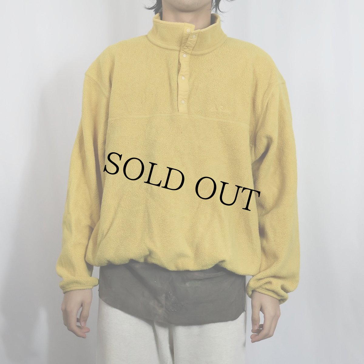 画像2: 80〜90's L.L.Bean 筆記体ロゴ刺繍 ハーフスナップ フリースジャケット (2)