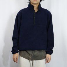 画像2: L.L.Bean "POLARTEC" ハーフスナップ フリースジャケット NAVY M (2)