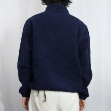 画像3: L.L.Bean "POLARTEC" ハーフスナップ フリースジャケット NAVY M (3)