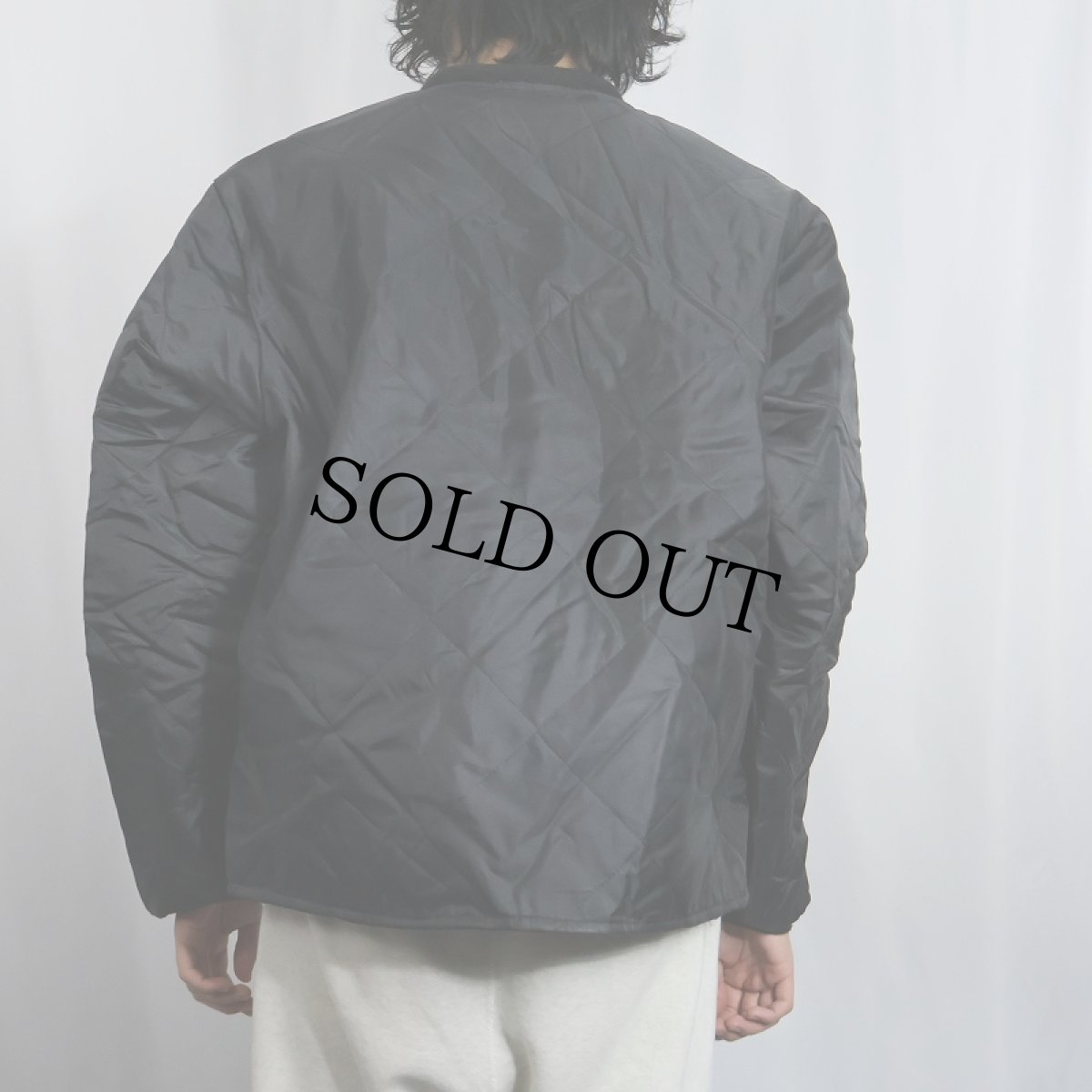 画像3: 〜90's USA製 中綿入り キルティングジャケット BLACK L (3)