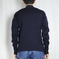 画像3: 〜60's レタードニットカーディガン NAVY (3)