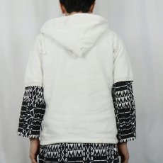 画像3: 60's Hanes ハーフジップ 半袖スウェットフーディー L (3)