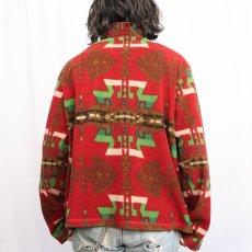 画像3: POLO Ralph Lauren CANADA製 ネイティブ柄 ハーフジップ フリースジャケット L (3)