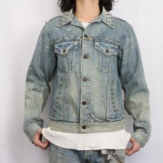 画像3: Ralph Lauren DENIM&SUPPLY 星条旗×スタッズ デニムジャケット M (3)