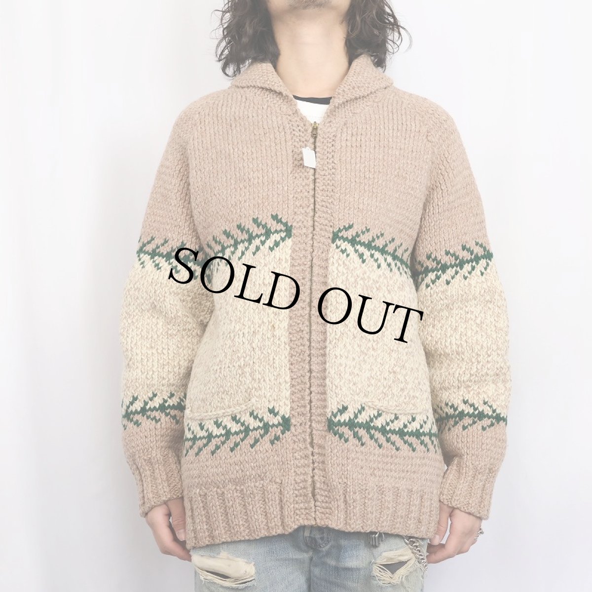 画像3: 60's カウチンニットジャケット (3)