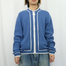 画像2: 60's ORLON by CAMPUS USA製 アクリルニットジップカーディガン L (2)