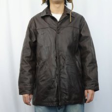画像2: 【お客様HOLD中】GAP レザーコート BROWN S (2)