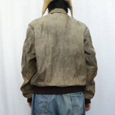 画像3: 80〜90's L.L.Bean USA製 "A-2 TYPE" レザーフライトジャケット (3)