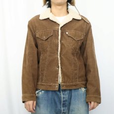 画像2: 70's Levi's USA製 70605-1529 コーデュロイボアジャケット BROWN L (2)