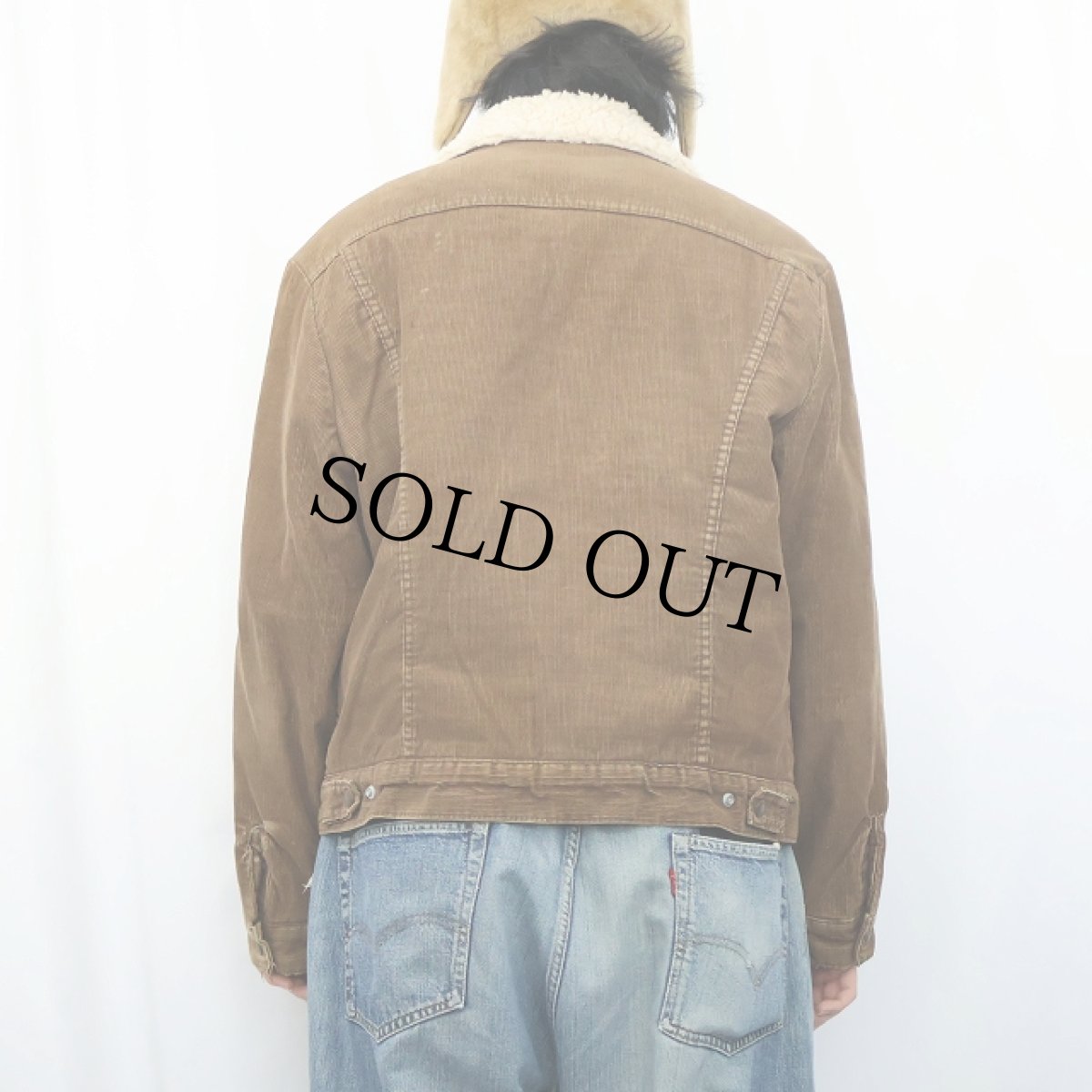 画像3: 70's Levi's USA製 70605-1529 コーデュロイボアジャケット BROWN L (3)