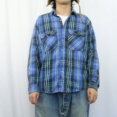 画像2: 90's DAKOTA チェック柄 ヘビーネルシャツ L (2)