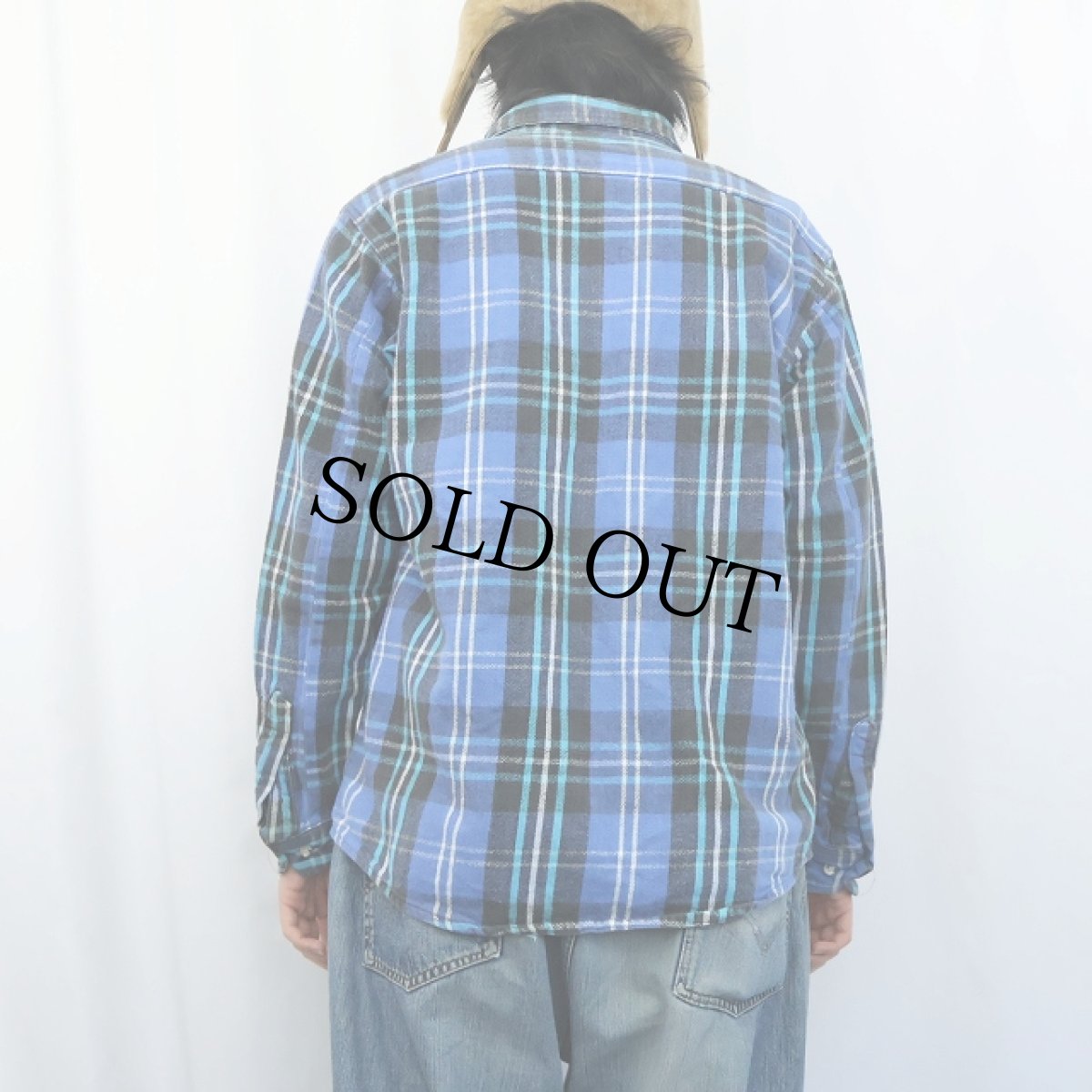 画像3: 90's DAKOTA チェック柄 ヘビーネルシャツ L (3)