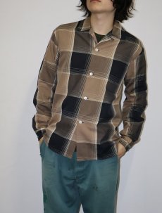 画像1: 〜70's Rike's チェック柄 オープンカラーシャツ  (1)