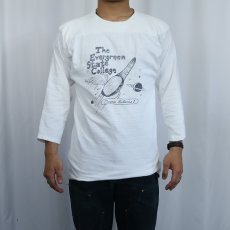 画像2: 70〜80's Champion バータグ USA製 "The Evergreen State College" 染み込みプリントフットボールTシャツ M (2)