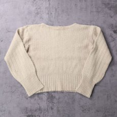 画像1: 〜60's GLENMAR リブ編み ボートネック ウールニットセーター (1)