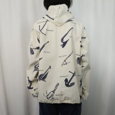 画像3: 90's MICHIGAN RAG CO. USA製 総柄 コットンポリ プリントパーカー L/XL (3)