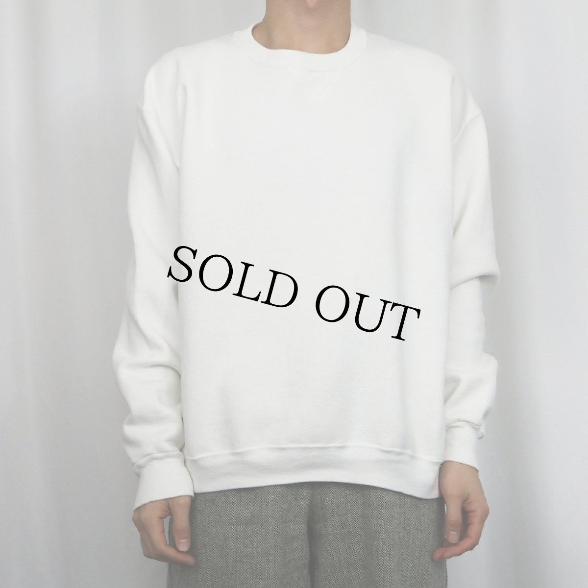 画像2: 80's RUSSELL ATHLETIC USA製 前V 無地スウェット XL (2)