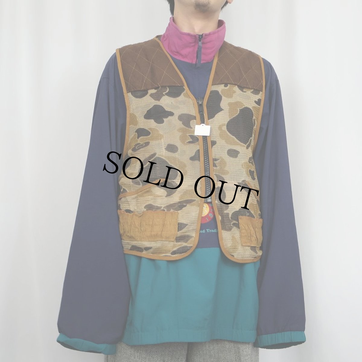 画像2: 70's REDHEAD ダックハンターカモ柄 メッシュハンティングベスト (2)