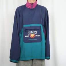 画像2: CHAPS Ralph Lauren 切り替えデザイン ナイロンアノラックジャケット L (2)
