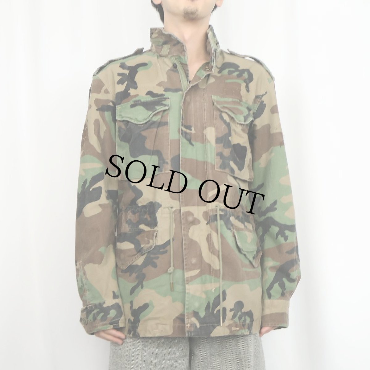 画像2: POLO Ralph Lauren "M-65 TYPE" ウッドランドカモ柄 フィールドジャケット M (2)
