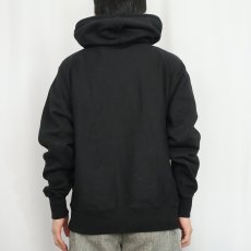 画像3: Champion REVERSE WEAVE 目無し スウェットフーディー BLACK M (3)