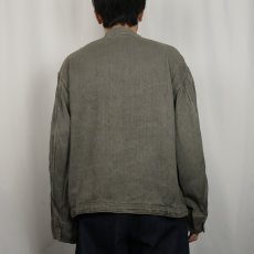 画像3: 〜40's WWII KRIEGS MARINE DRILLICH LINEN スモック (3)