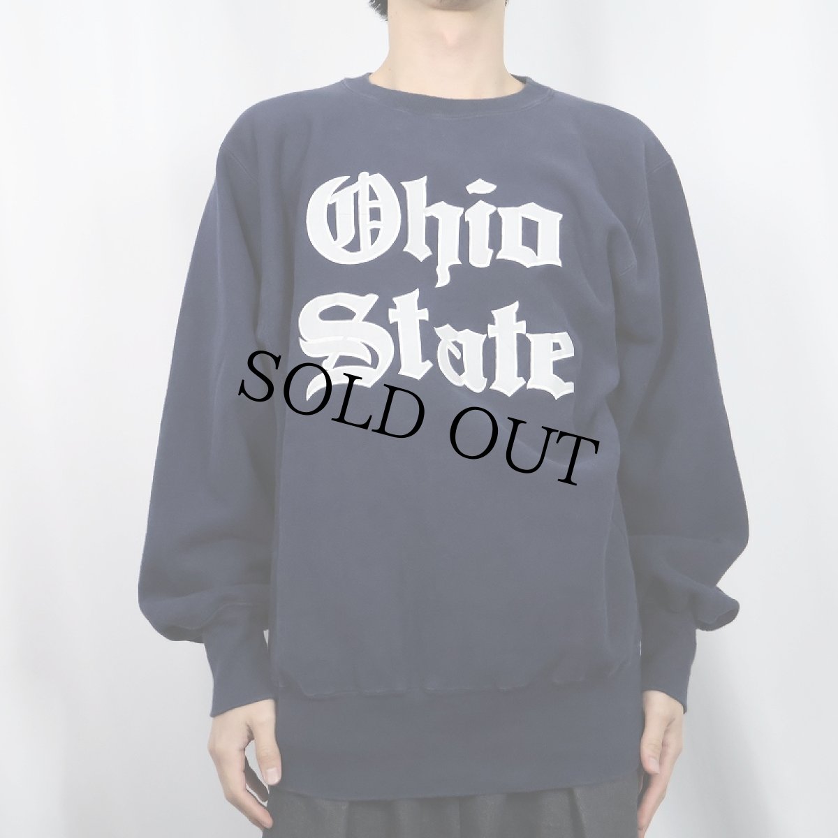 画像2: 90's Champion REVERSE WEAVE USA製 "Ohio State" プリントスウェット NAVY XL (2)