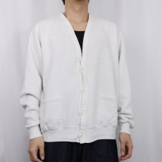画像2: 90's〜 JERZEES USA製 無地スウェットカーディガン ONESIZE (2)