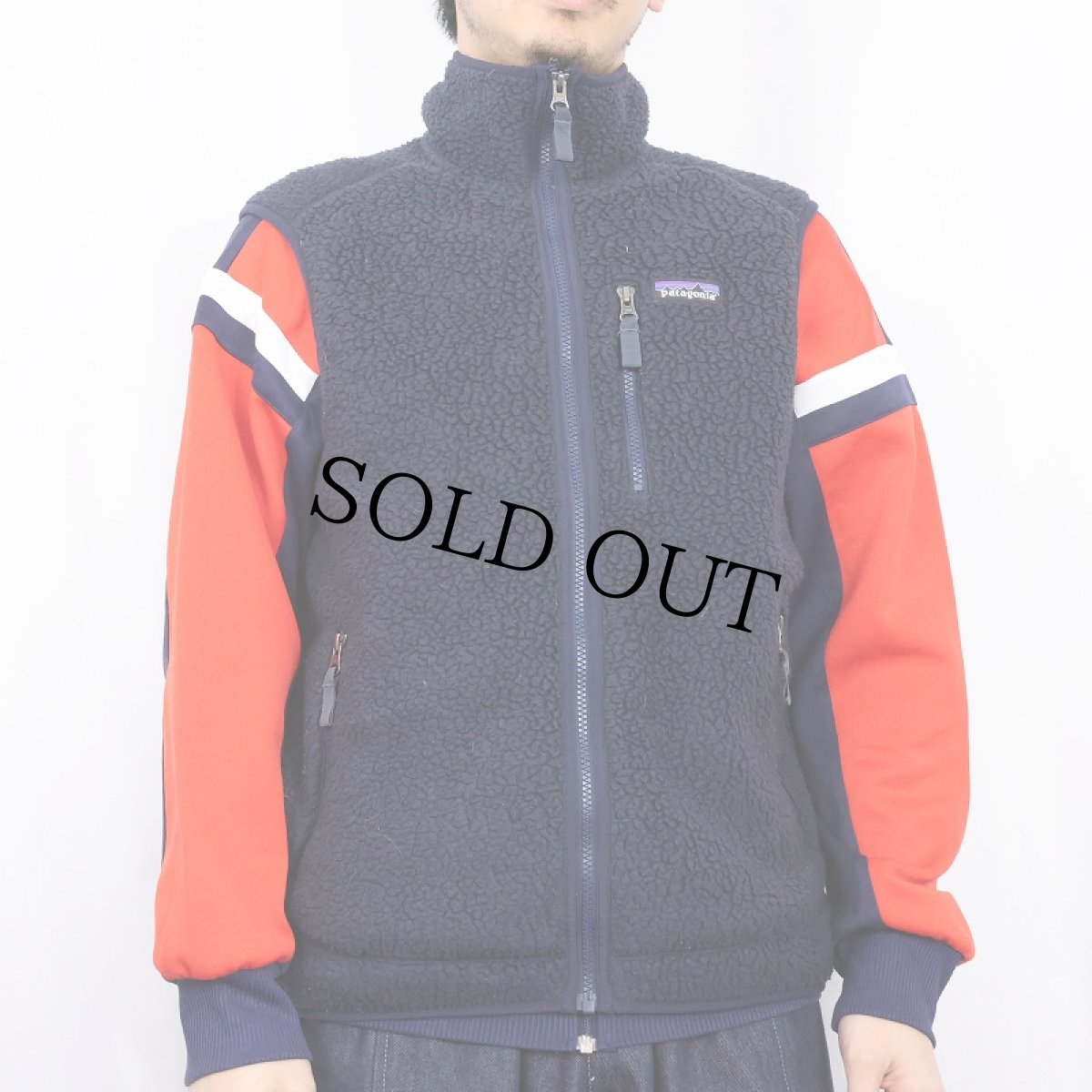 画像2: 2017AW Patagonia レトロパイルベスト NAVY M (2)